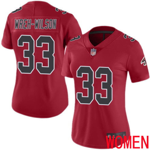 Atlanta Falcons Limited Red Women Blidi Wreh-Wilson Jersey NFL Football 33 Rush Vapor Untouchable
